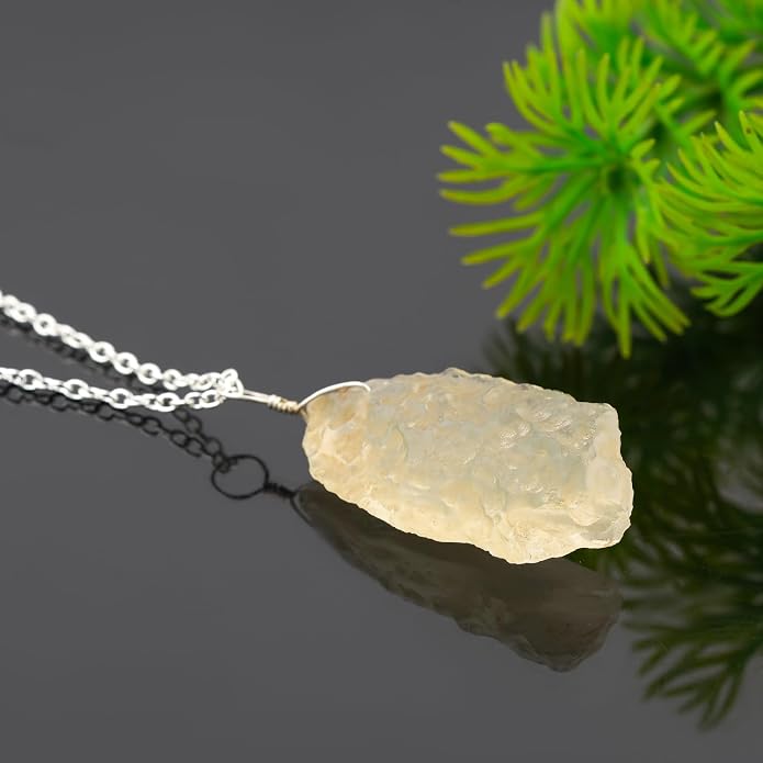 Natural Raw Gemstones Pendant Necklace, Rough Stones Dainty Jewelry, Handmade Bohemian Jewelry, Silver Plated Chain, Healing Crystals, Christmas Gift for Women