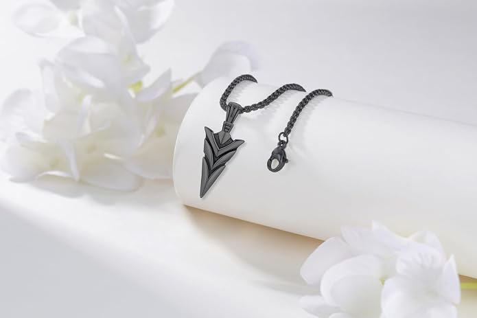 Thors Hammer Necklace/Viking Tree of Life/Valknut/Vegvisir/Triskelion/Sword/Spear Point Arrowhead/Urn Necklace for Ashes/Compass Necklace 925 Sterling Silver Amulet Jewelry for Men Women