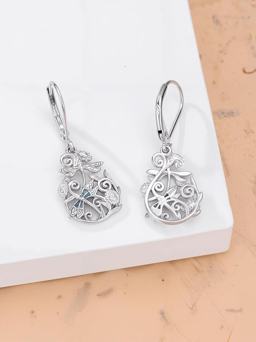 Dorunmo 925 Sterling Silver Western Dangle Earrings for Women Bohemian Earrings Hypoallergenic Christmas Jewelry Gifts for Women