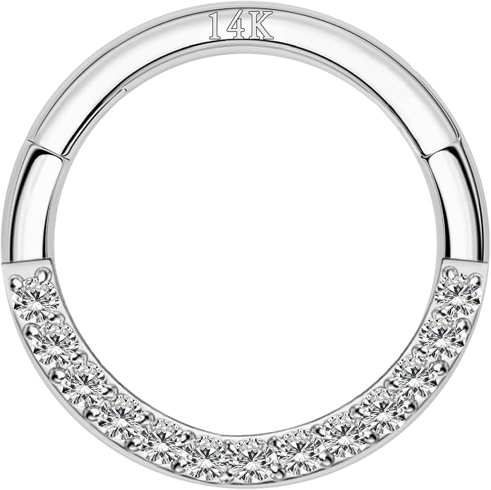 COCHARM 14K Solid Gold 18g/16g Nose Rings 16G Septum Rings Yellow Gold Tragus Helix Cartilage Conch Earring Hoops 18 Gauge Piercing Hoop