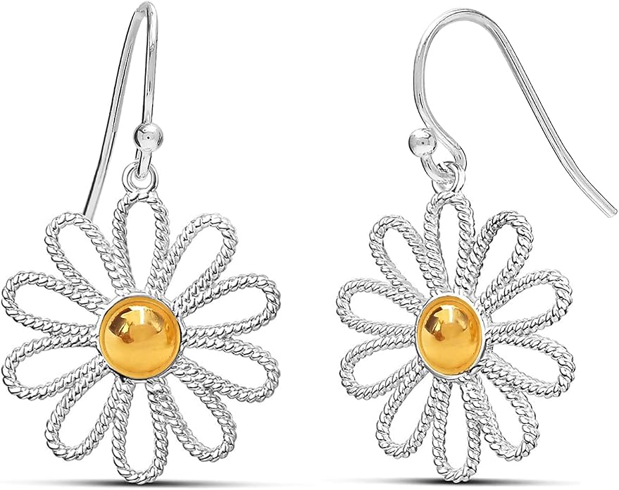 Charmsy 925 Sterling Silver Light-Weight Antique Filigree Teardrop Drop Earrings for Women