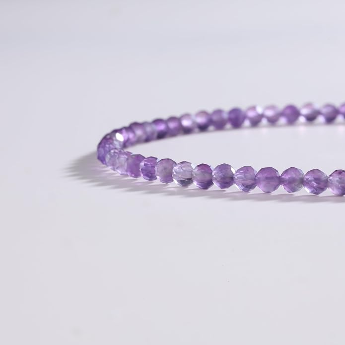 COAI Beach Waterproof Anklet for Women, Black Tourmaline Moonstone Amethyst Beaded Anklet for Women