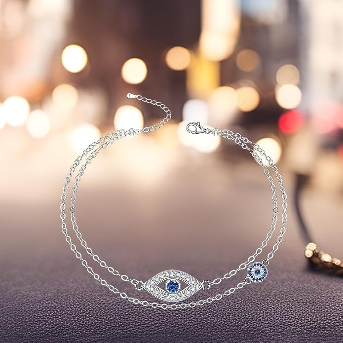 Infinity Cat Paw Print Celtic Knot Sea Turtle Elephant Flamingo Butterfly Dolphin Evil Eye Anklets Bracelets for Women Sterling Silver Adjustable Ankle Bracelet Summer Beach Lovers Gift