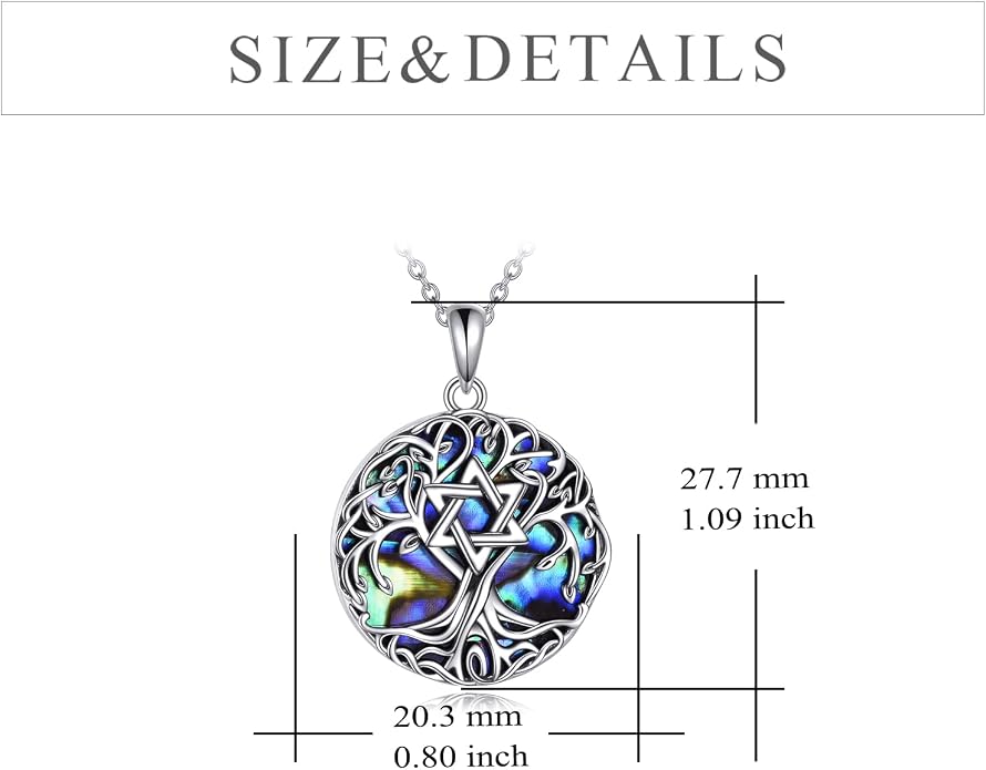 YFN Tree of Life Necklace Sterling Silver Celtic Knot Tree Pendant Jewelry Gifts for Women Men