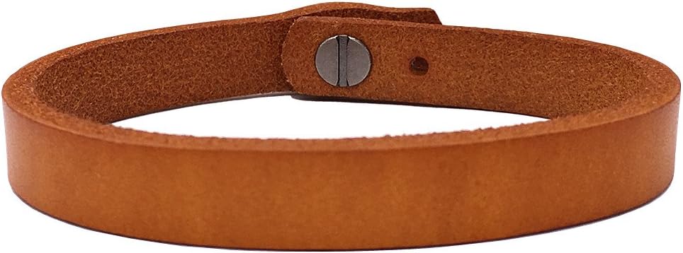 Mens Genuine Leather Bracelet - Handmade Adjustable Leather Cuff Bracelet punk Style leather wrap Wristband for Men