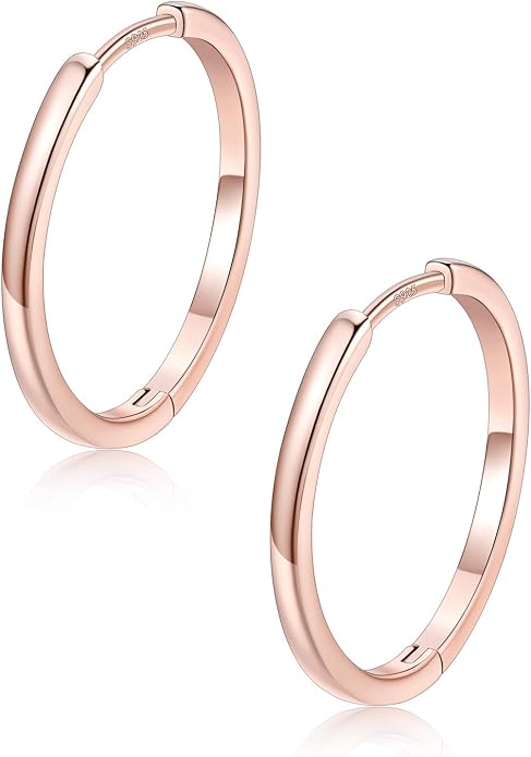 FaithHeart 925 Sterling Silver Post Huggie Hoop Earrings for Women, Silver Small Hoop Earring, Hypoallergenic Cartilage Earrings for Women