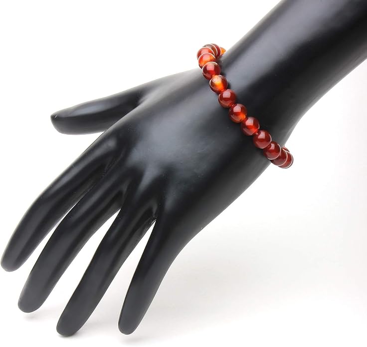 Arihant Gems And Jewels Reiki/Yoga Healing Crystal Stretchable Bracelet,100% Natural And Certified, Astrological Gemstone, Unisex Both For Men & Women - (8 Mm)