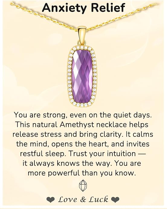 Natural Gemstone New Beginnings Birthday Graduation Gifts 925 Silver Jewelry Plated with 18K Gold Protection Necklace for Women