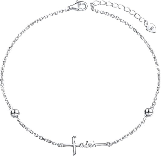 Yearace Anklet for Women S925 Sterling Silver Adjustable Foot Beaded Chain Lotus Flower Claddagh Dragonfly Witches Knot Ankle Bracelet Summer Beach Anklets Jewelry Gift