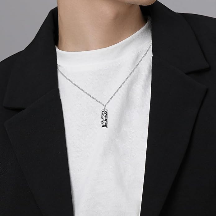 VONALA Gothic Necklace 925 Sterling Silver Punk Dagger/Thor Hammer/Arrowhead Wolf/Lion/Tree of Life Urn Pendant Necklace Viking Amulet Pagan Jewelry Gifts for Women Men Unsex