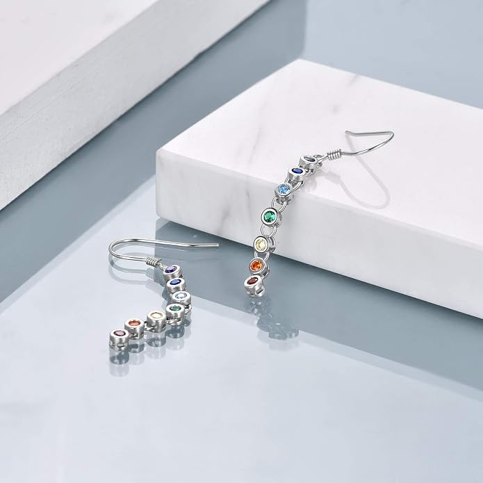 Lotus Earrings Sterling Silver Lotus Flower Dangle Drop Earrings Yoga Jewelry Gifts for Women