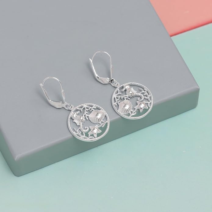 LeCalla Women's Drop & Dangle Earrings | 925 Sterling Silver Leverback Earrings | Lightweight Teardrop Lever Back Drop Dangle Earring for Women