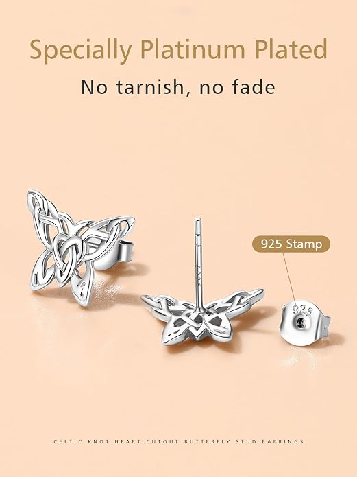 FindChic Hypoallergenic Sterling Silver Small Bar/Heart/Dot/Triangle/Butterfly/Lightning Studs Earrings Minimalist Geometric Jewelry Valentine Gifts for Women Men Girls, with Gift Box