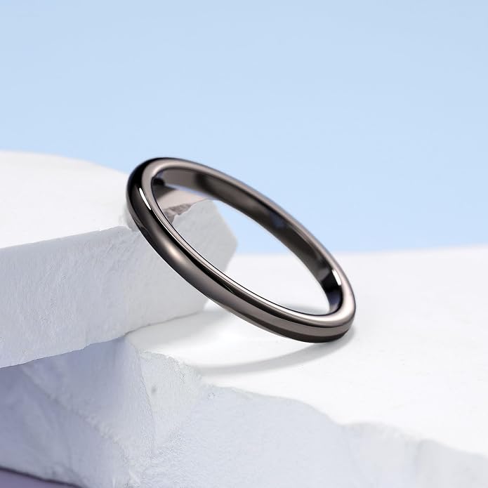 King Will Tungsten Carbide Wedding Band for Men Women Promise Rings for Couples Domed High Polish