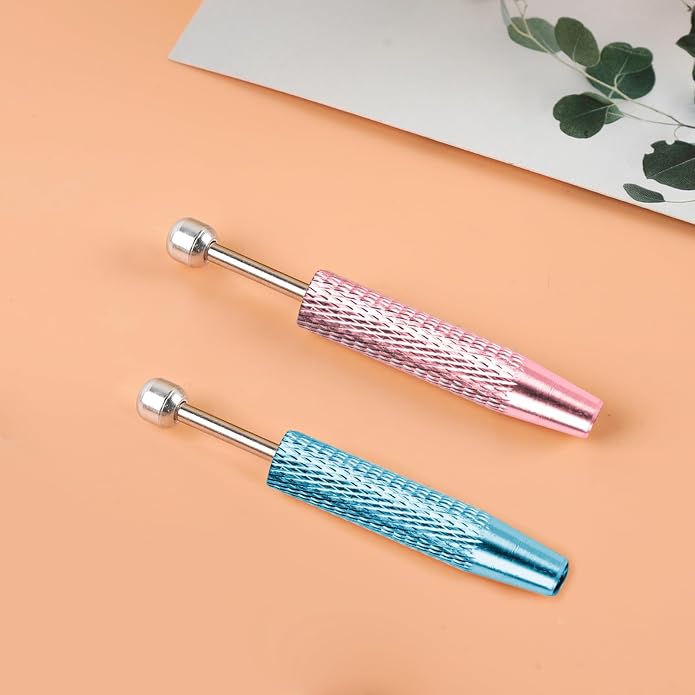 ONESING 2Pcs Piercing Ball Grabber Tool for Changing Jewelry, Stianless Steel Flat Back Earring Applicator Internally Threaded Push Pin Piercing Grabber Tool, Anti Slip 4 Claw Gem Ball Grabber Tool