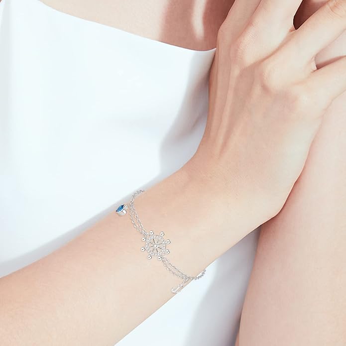 Palpitate Anchor Anklet Bracelets for Women Anklet Nautical 925 Sterling Silver Anchor Jewelry Gifts for Women Sailor Adjustable Chain