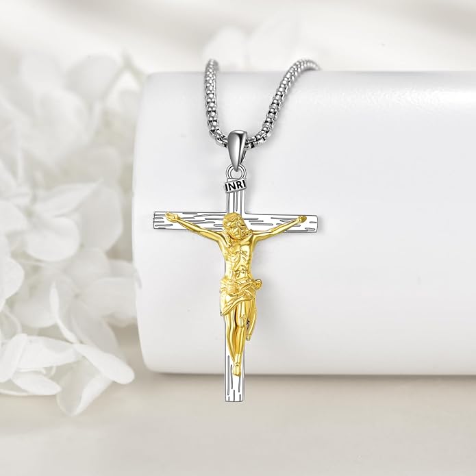 Cross Necklace 925 Sterling Silver Cross Faith Pendant Christian Jewelry Gifts for Women Men