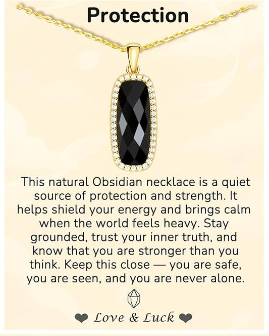 Natural Gemstone New Beginnings Birthday Graduation Gifts 925 Silver Jewelry Plated with 18K Gold Protection Necklace for Women