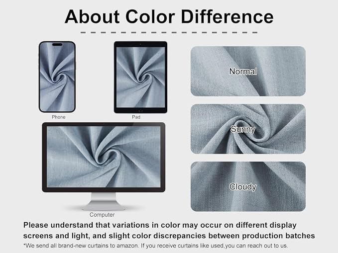 Vision Home Blue Fog Pinch Pleated Semi Sheer Curtains Textured Linen Blended Light Filtering Window Curtains 84 inch for Living Room Bedroom Pinch Pleat Drapes with Hooks 2 Panels 40" Wx84 L