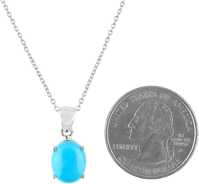 Natural Gemstone Pendant Necklace for Women Handmade Birthstone Healing Crystal Jewelry Chain 20" Stone Birthday Christmas Wedding Gifts for Her