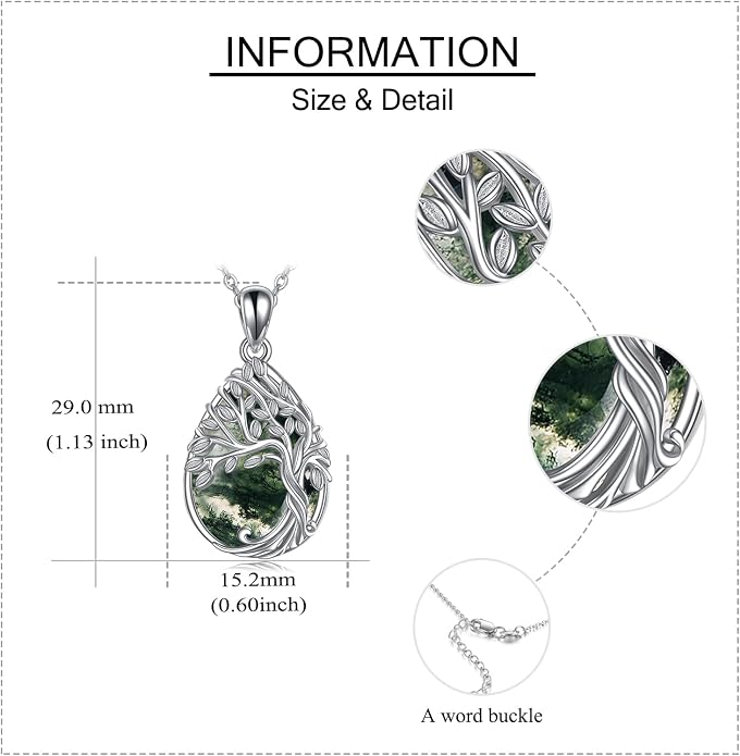 ONEFINITY Tree of Life Necklace 925 Sterling Silver Abalone Shell Celtic Knot Pendant Necklace for Women Jewelry