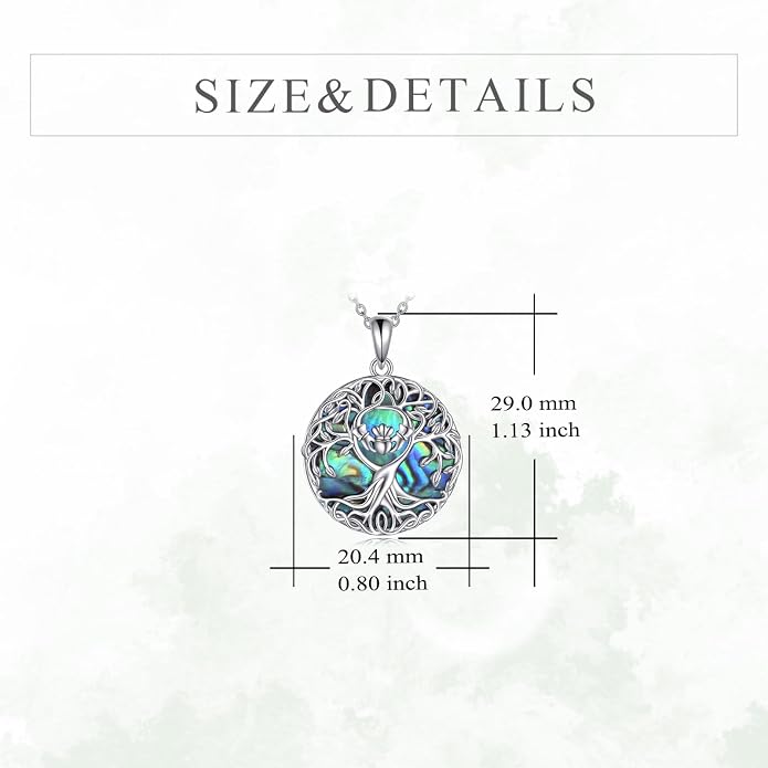 YFN Tree of Life Necklace Sterling Silver Celtic Knot Tree Pendant Jewelry Gifts for Women Men