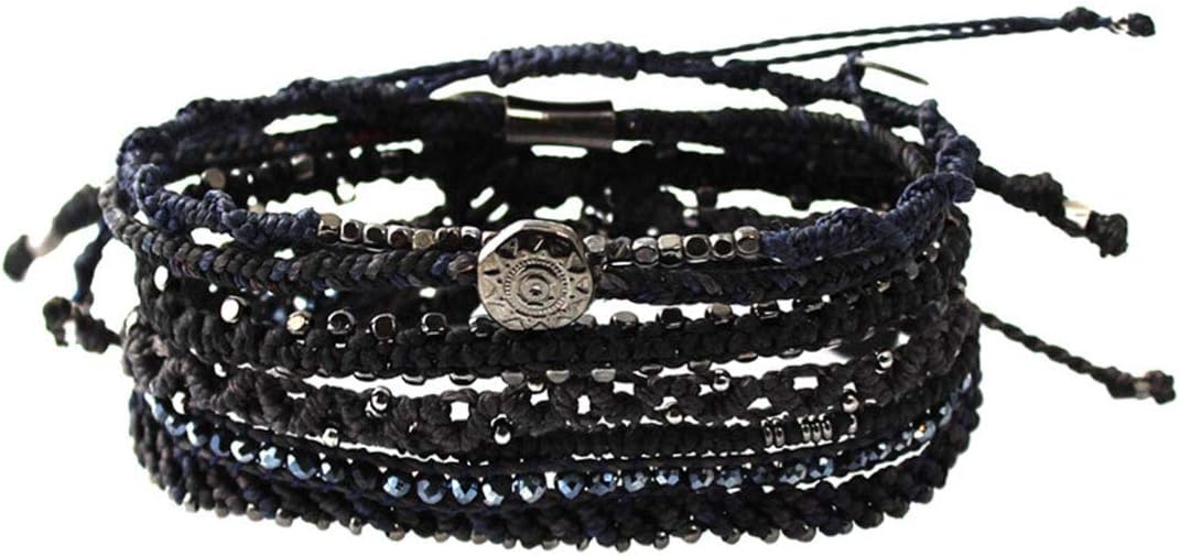 Wakami Earth Charm Bracelet Stack | Braided Beaded Stackable Bracelets for Women | Waterproof Fair Trade Handmade Boho Jewelry for Women and Men