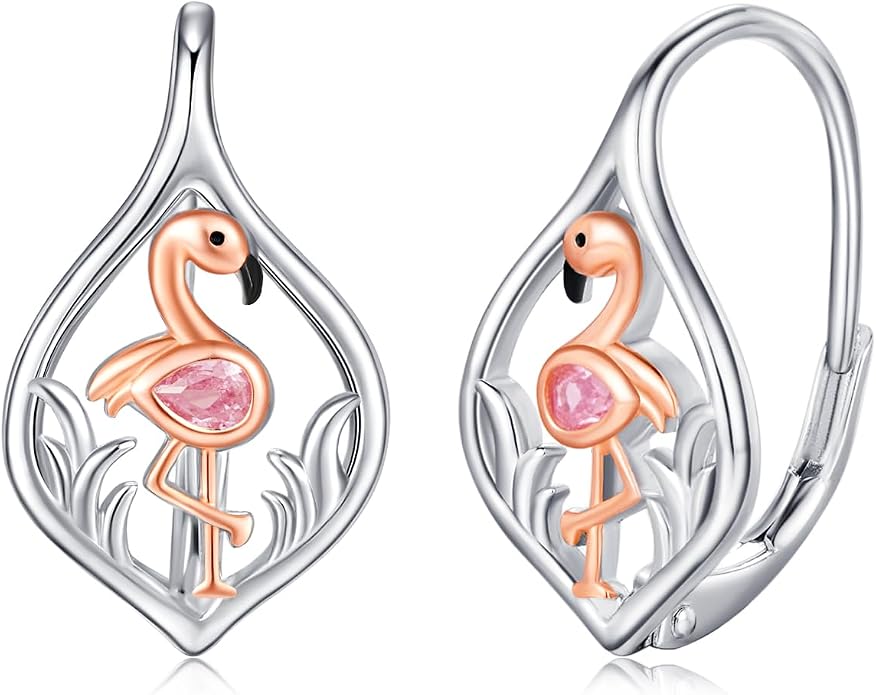 Cute Animal Leverback Earring 925 Sterling Silver Summer Bohemia Beach Theme Earrings for Women