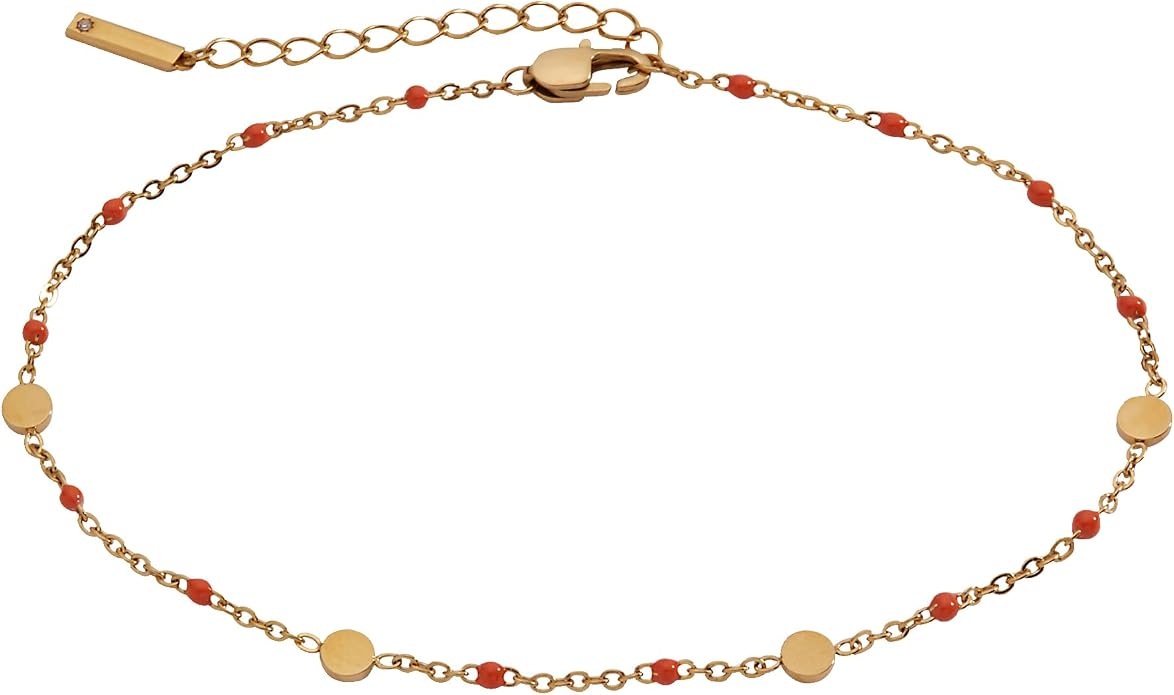 Alex and Ani Enameled Chain Coin Station Anklet