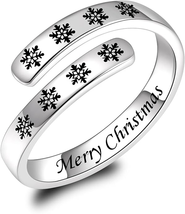 BEILIN 925 Sterling Silver Inspirational Jewelry Rings Adjustable Ring Personality Encouragement Gift for Teens Women