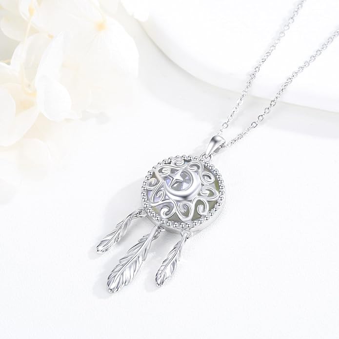 Cuoka 925 Sterling Silver Heart Necklace I Love You to The Moon and Back Pendant Sun Star Moon Necklace Jewelry for Women with Gifts Box