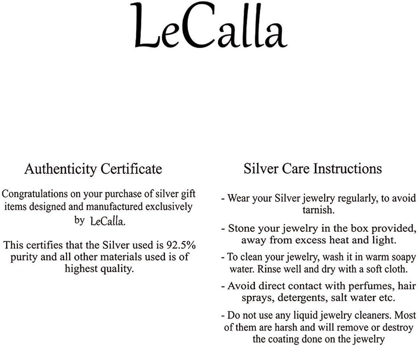 LeCalla 925 Sterling Silver Teardrop Dangle Earrings for Women | Lightweight Vertical Drop Dangle Earrings | Minimalist Dangling Earring Jewelry Gifts for Women