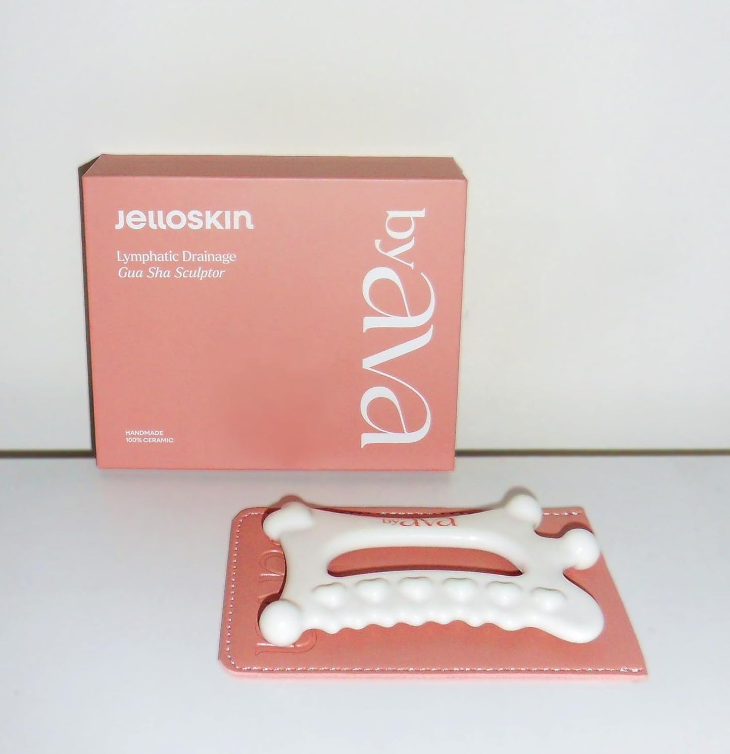 Gua Sha Jelloskin Lymphatic Massage Tool | Ceramic GuaSha for Face & Body Massage Tool | Patented Design for Lymphatic Drainage, Face Lift & Muscle Relief Body Massager