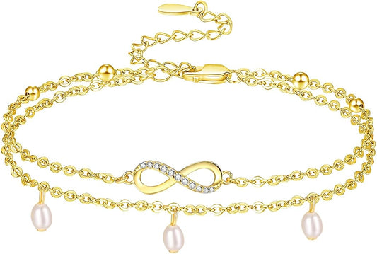 Palpitate Anchor/Infinity/Mermaid Anklets Nautical Ankle Bracelet 925 Sterling Silver Elegance Anklets Jewelry Christmas Gifts for Women