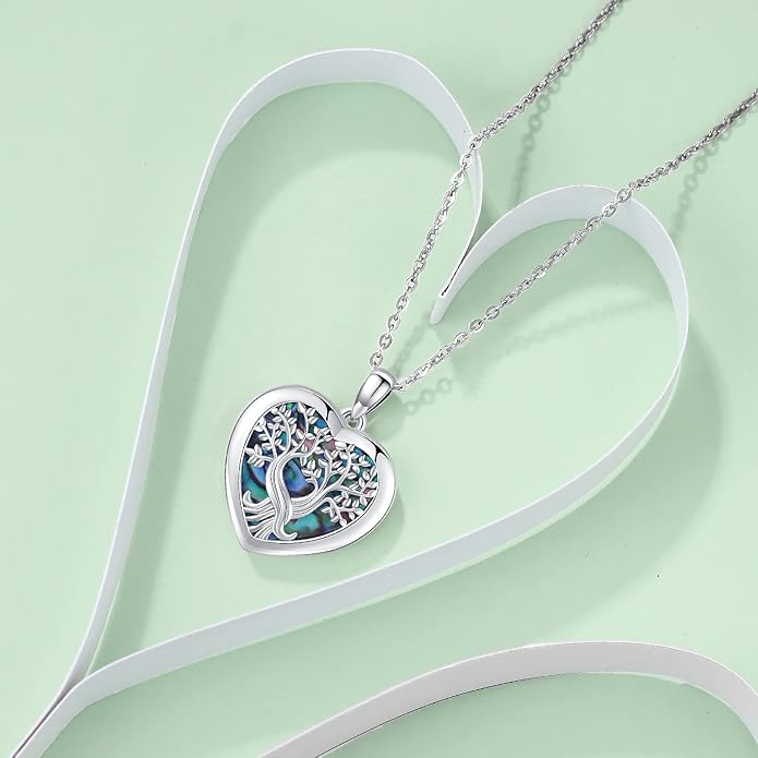 Odinstone Tree of Life Necklace, Sterling Silver Pendant for Women Family Tree Necklaces Jewelry for Mom/Wife/Grandma(With Fine Gift Box)
