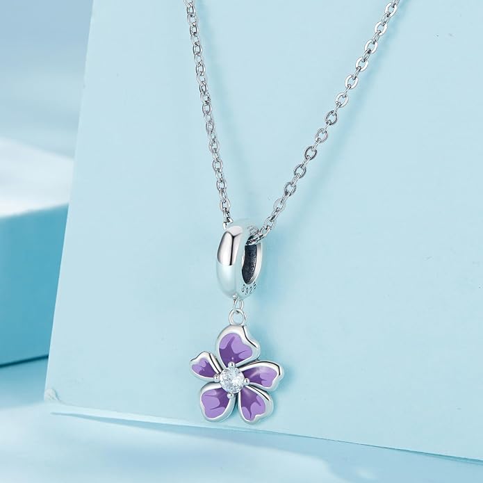 NINGAN 925 Sterling Silver Charm Golden Love Charm Buckle Safety Chain Travel Bead Firefly Dragonfly Pendant, Suitable for Women Bracelet and Necklace as Gift from Mom and Friends