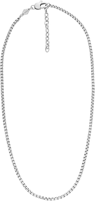 Fossil Men's Stainless Steel or Leather Necklace for Men