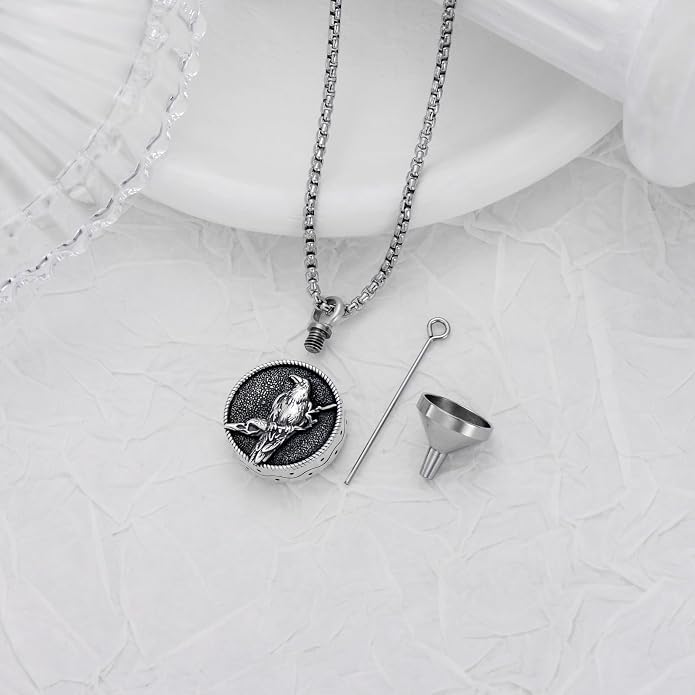 Viking Necklace for Men S925 Sterling Silver Odin/Troll Cross/Compass/Raven/Valknut/Axe Rune Amulet Necklace Norse Jewelry for Christmas Birthday