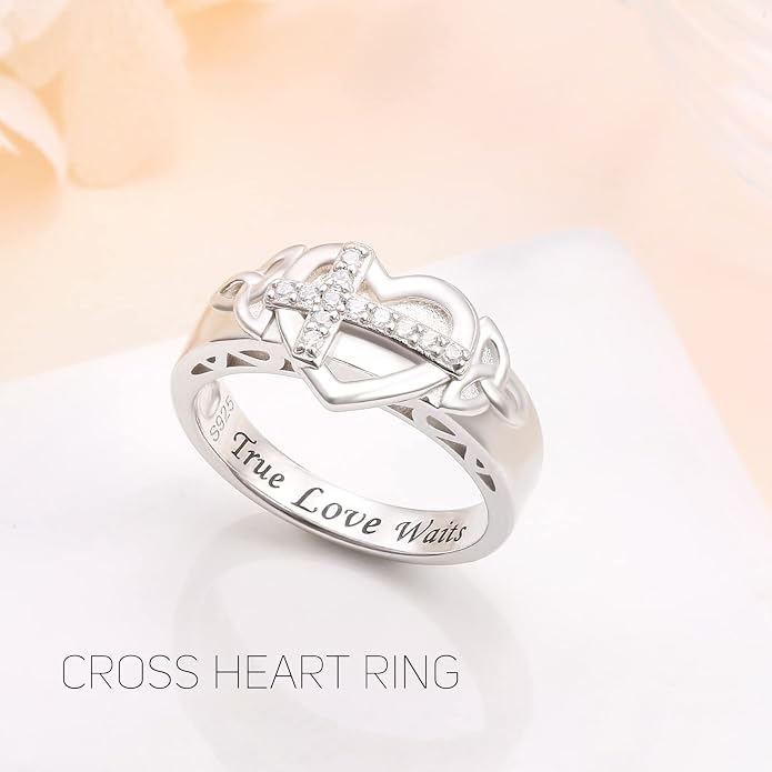 Ladytree Feather Angel Wings Adjustable Memorial Dainty Sterling Silver Open Thumb Ring for Women Men Loss of Mom Dad Daughter Loved Ones Mother's Day Sympathy Memory Jewelry Gifts