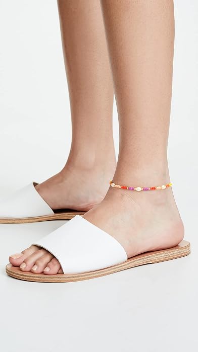 XIJIN 8Pcs Handmade Beaded Anklets for Women Boho Colorful Beads Ankle Bracelets Adjustable Foot Anklet Set