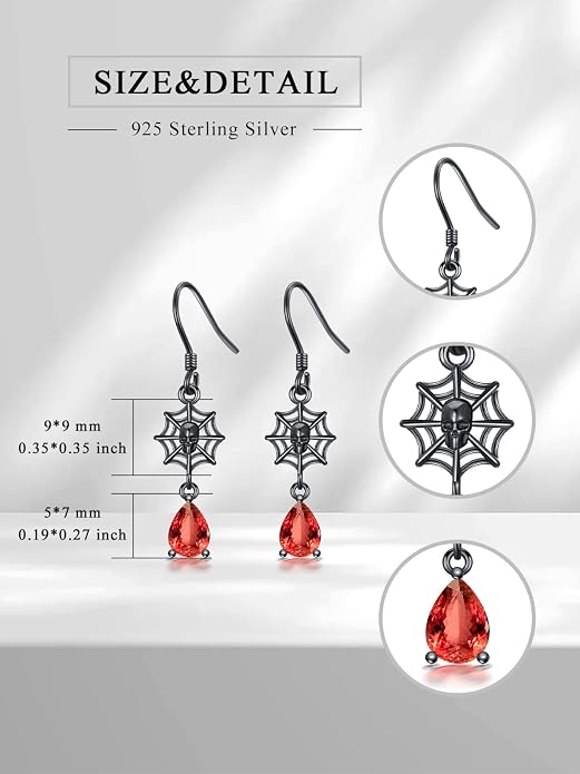 Animal/Leaf/Gothic Dangle Earrings 925 Sterling Silver Animal/Leaf/Gothic Dangle Drop Earrings Easter/Halloween/Christmas Jewelry Gifts for Women Her