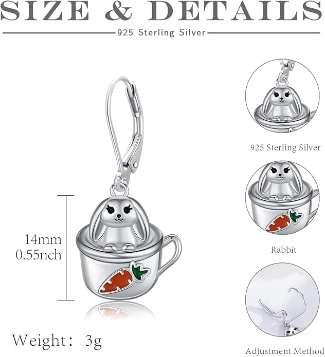 Butterfly/Cardinal/Rabbit/Frog/Turtle/Dragonfly/Flamingo/Mermaid/Hummingbird/Robin/Raven/Owl/Whale/Cat Earrings S925 Sterling Silver Animal Jewelry Gifts for Birthday Christmas