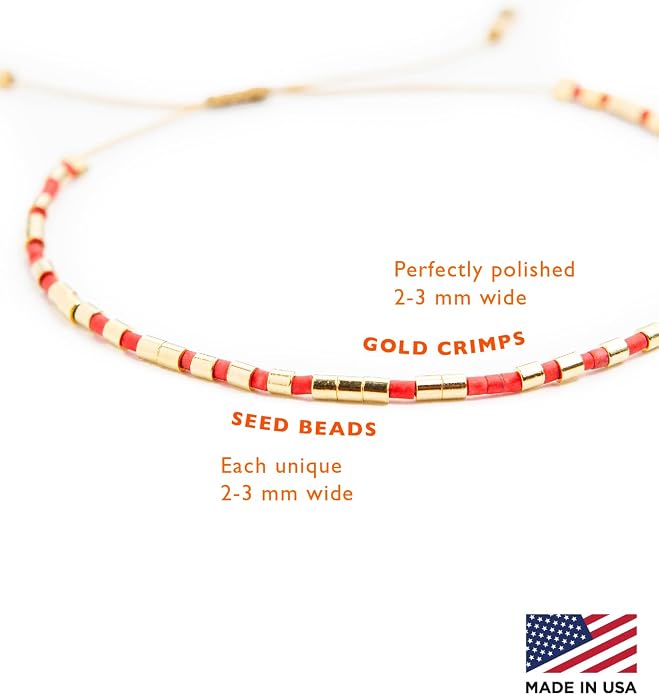 NAZ COLLECTION – Dainty Seed Bead Bracelet, Handmade Multicolor Bohemian Stackable Beaded Bracelets, Colorful Beach Surfer Boho Bracelets, Adjustable Charm String, Summer Jewelry for Women, ADULT Bracelets