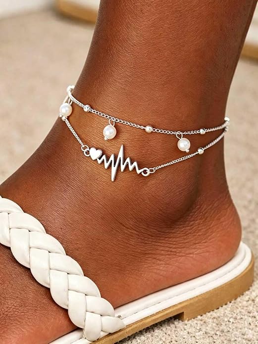 Yalice 925 Sterling Silver Ankle Bracelets for Women Dainty 14K Gold Plated Anklets Set Shiny Waterproof Ankle Chain Cross Beach Foot Jewelry Gifts