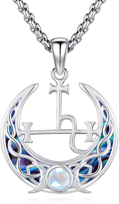 Witchy Jewelry for Women Men Nudo De Bruja Plata 925 Original Witches Knot Necklace Tetragrammaton Hecate Necklace Lilith Necklace Pentagram Necklace Cat Necklace Triple Moon Goddess Pendant Necklace