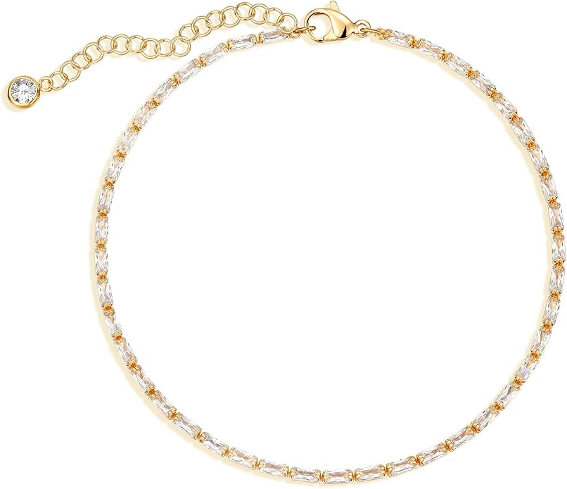 MEVECCO Anklet for Women Gold Chain 14K Gold Plated Dainty Boho Beach Summer Simple Foot Jewelry Ankle Bracelet
