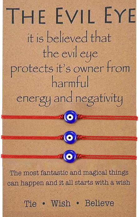 BOCHOI Evil Eye Bracelet for Women Good Luck String Bracelet Kabbalah Protection Friendship Wish Bracelet Jewelry for Girls Girlfriend Wife Mother Daughter