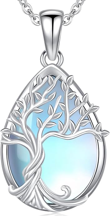 Odinstone Tree of Life Necklace, Sterling Silver Pendant for Women Family Tree Necklaces Jewelry for Mom/Wife/Grandma(With Fine Gift Box)