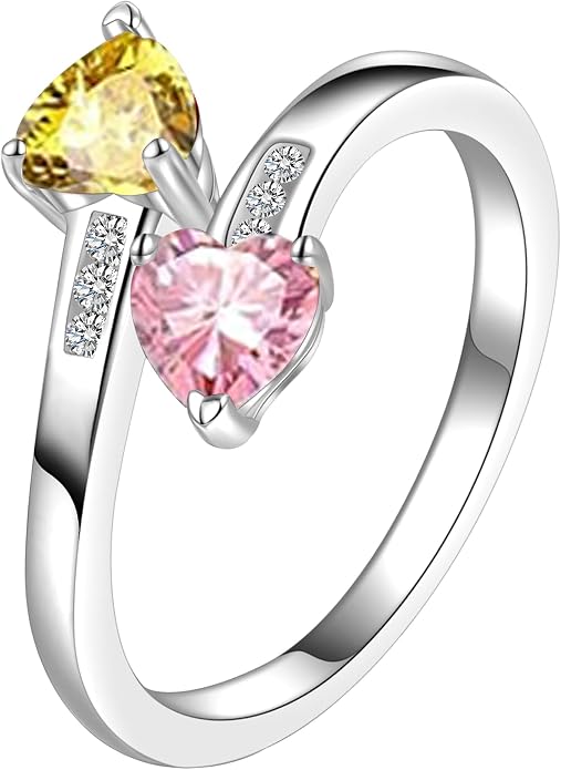 Btysun Mothers Day Gifts, Birthday Gifts for Women Non Tarnish Gold Rings Adjustable 1-12 Birthstone Rings Birthday Gift for Wife Mom Stocking Stuffers Promise Ring Anniversary Wedding Jewelry