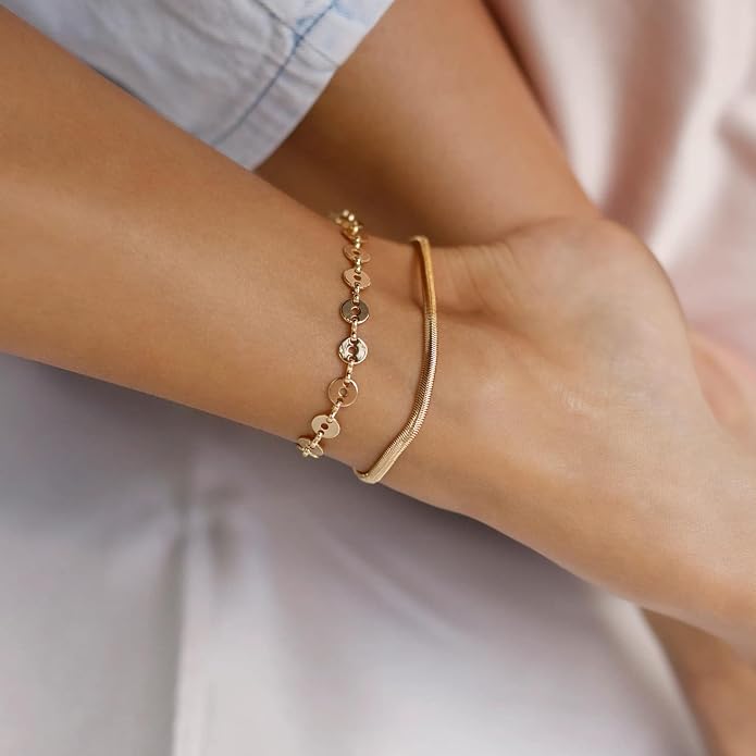 Ettika Anklets for Women. Anklet, 18k Gold or Rhodium Plated. Ankle Bracelets for Women, Jewelry